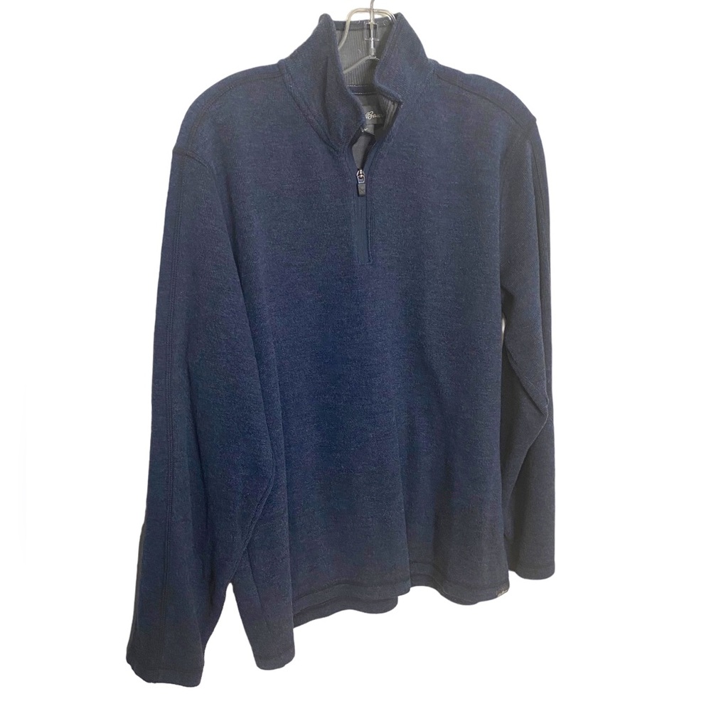 EDDIE BAUER Navy Blue Cotton Blend 1/4 Zip Long Sleeve Sweater M